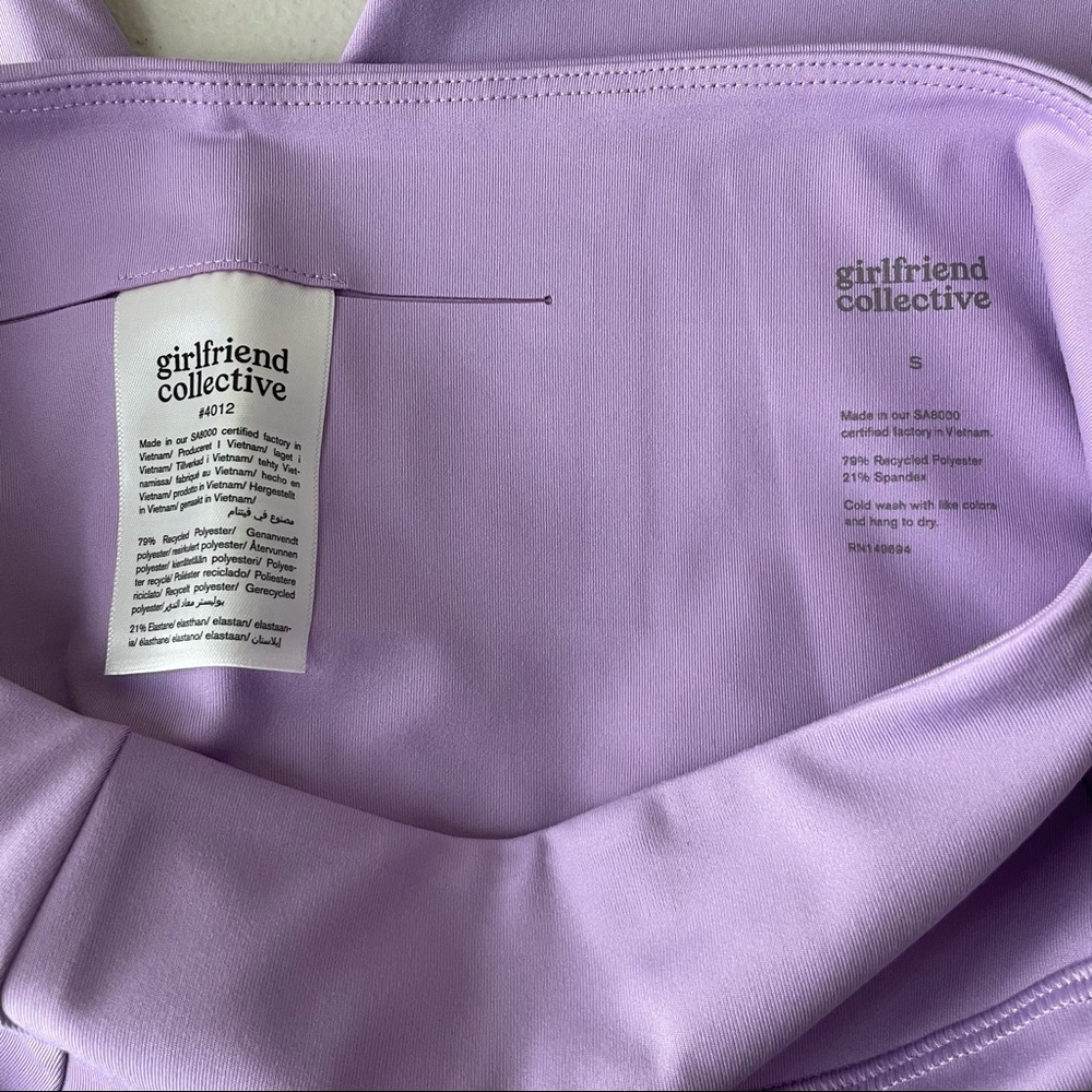 GIRLFRIEND COLLECTIVE NWT HIGH WAIST CAPRI LEGGINGS LILAC PURPLE SMALL - Picture 8 of 8